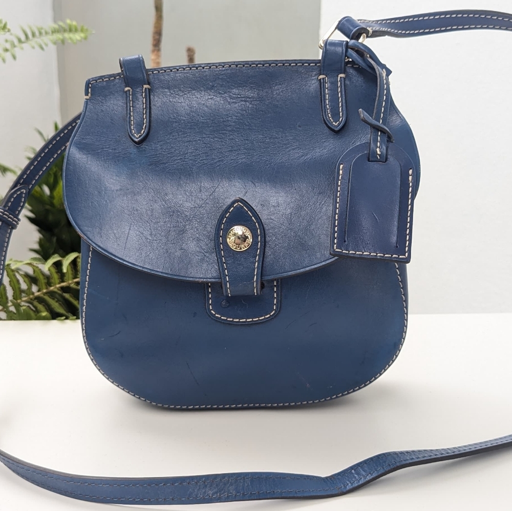 Dooney & Bourke Blue Leather Crossbody Bag